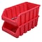 Basicwise Hang & Stack Storage Bin, Plastic, Red, 3 in H, 4.5 in W, 8 in L, 2 PK QI003255R - alternate 1
